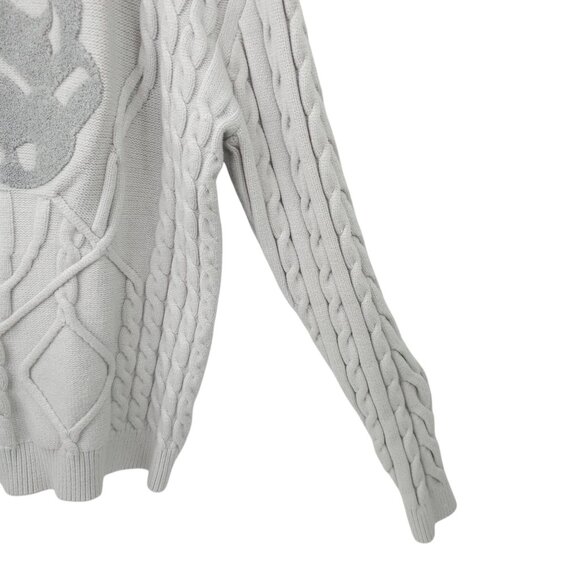 Disney Star Wars Stormtrooper Cable Knit Sweater Adult XL Long Sleeve Gray - Picture 13 of 16